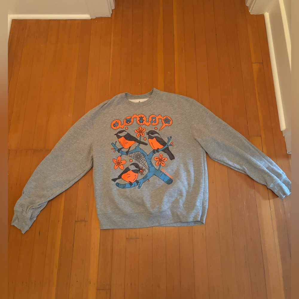 Bird Collective Unisex Gray Sweatshirt